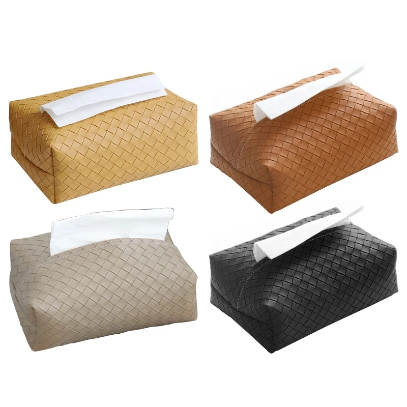 Leather Woven Pattern Tissue Box Rectangle Napkin Organizer Holder for Home Bedroom Living Room Desktop Decoration
Leather Woven Pattern Tissue Box Rectangle Napkin Organizer Holder for Home Bedroom Living Room Desktop Decoration