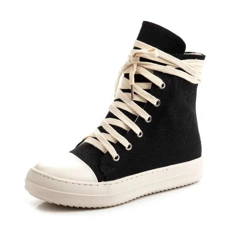 Luxury Brand Casual Boots Lace-up Sneakers Height Increasing Zip High Top Designer Women Shoes Black Canvas Women's Sneakers
Luxury Brand Casual Boots Lace-up Sneakers Height Increasing Zip High Top Designer Women Shoes Black Canvas Women's Sneakers