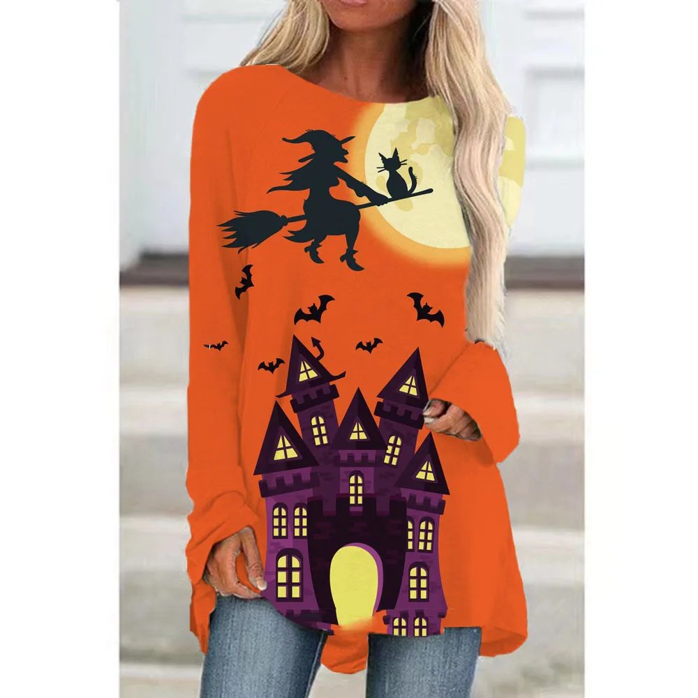 2022 Autumn New Women's Pumpkin Halloween Weekend Painting T-shirt Long Sleeve Spring Women's Crew Neck Top Pullover T-shirt
2022 Autumn New Women's Pumpkin Halloween Weekend Painting T-shirt Long Sleeve Spring Women's Crew Neck Top Pullover T-shirt