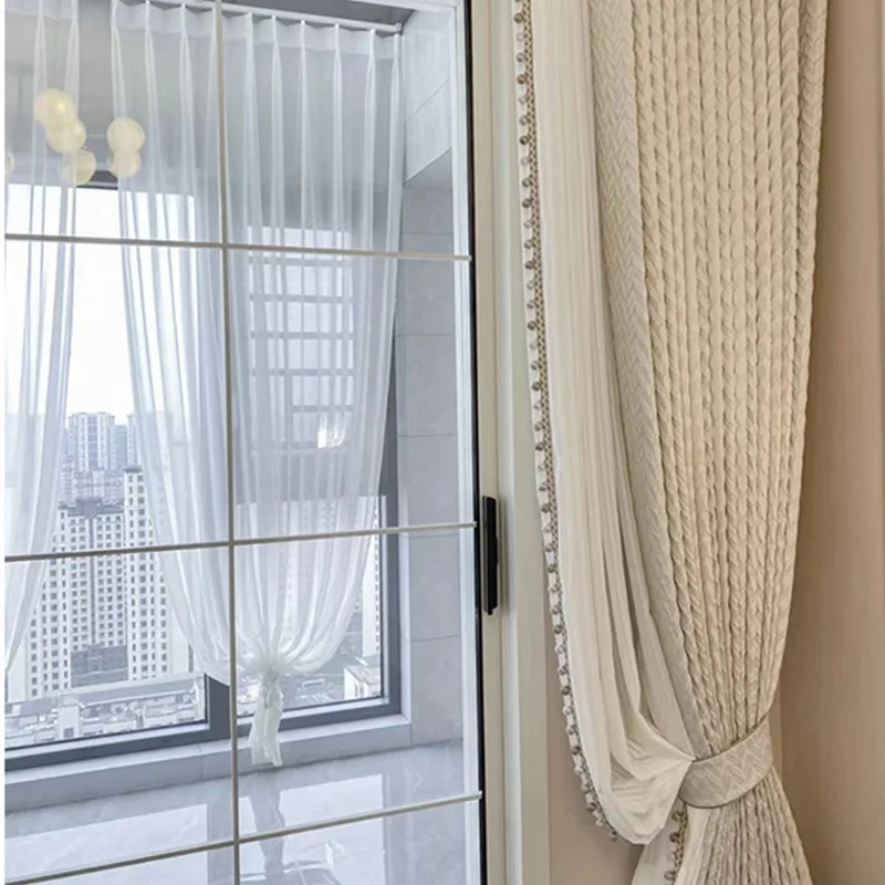 Modern Minimalist French Luxury Curtains for Living Room Bedroom Cream White Fish Bone Pattern Jacquard High-precision Curtain
Modern Minimalist French Luxury Curtains for Living Room Bedroom Cream White Fish Bone Pattern Jacquard High-precision Curtain
