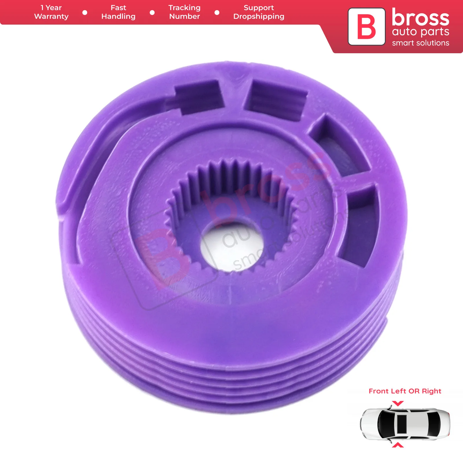 Bross Auto Parts BWR296 Electrical Power Window Regulator Wheel Front Left or Right Door for VW Golf 3 1991-1998 Made in Turkey
Bross Auto Parts BWR296 Electrical Power Window Regulator Wheel Front Left or Right Door for VW Golf 3 1991-1998 Made in Turkey