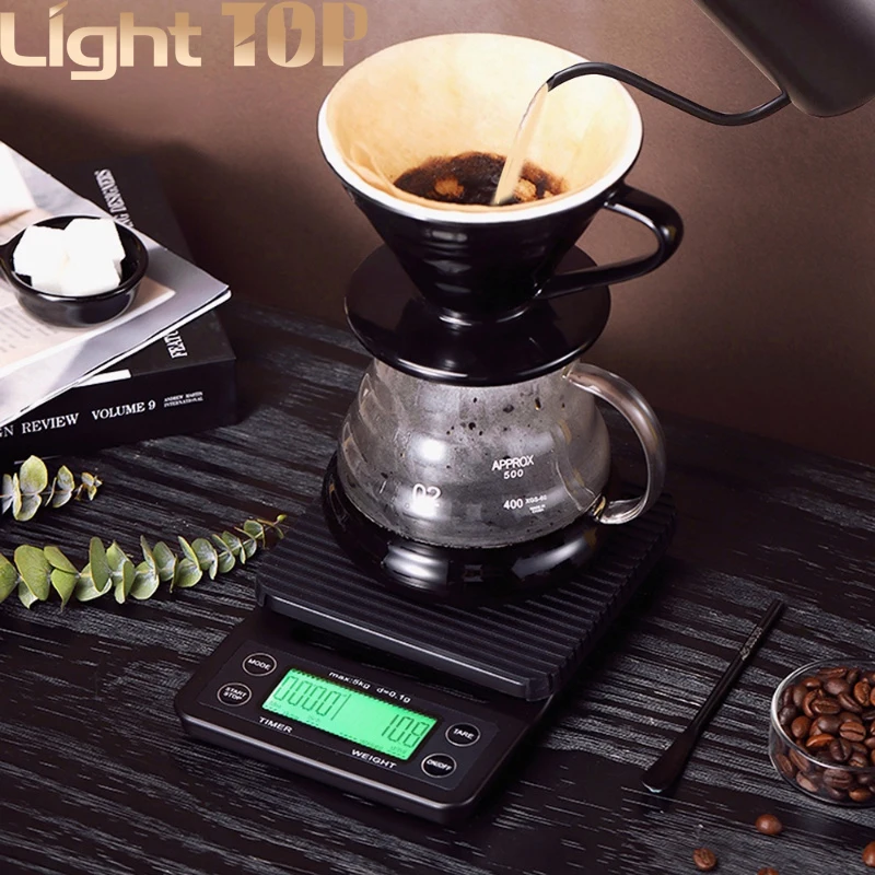 Kitchen Drip Coffee Scale with Timer 0.1g High Precision Electronic Scales Digital Household food Scale LCD Weight Balance
Kitchen Drip Coffee Scale with Timer 0.1g High Precision Electronic Scales Digital Household food Scale LCD Weight Balance