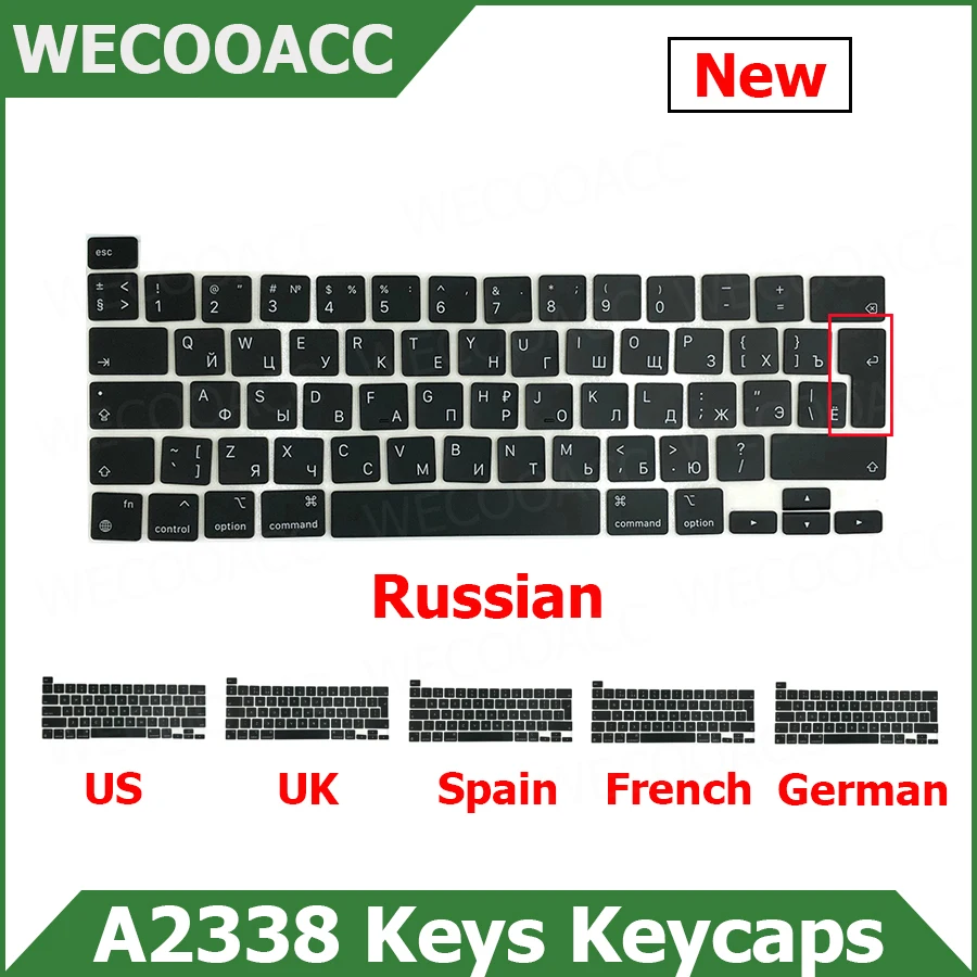 Laptop Replacement Keyboard Keys Keycaps for Apple Macbook Pro Retina 13" M1 A2338 Keycap Keys Cap Keyboard Repair 2020 Year
Laptop Replacement Keyboard Keys Keycaps for Apple Macbook Pro Retina 13" M1 A2338 Keycap Keys Cap Keyboard Repair 2020 Year