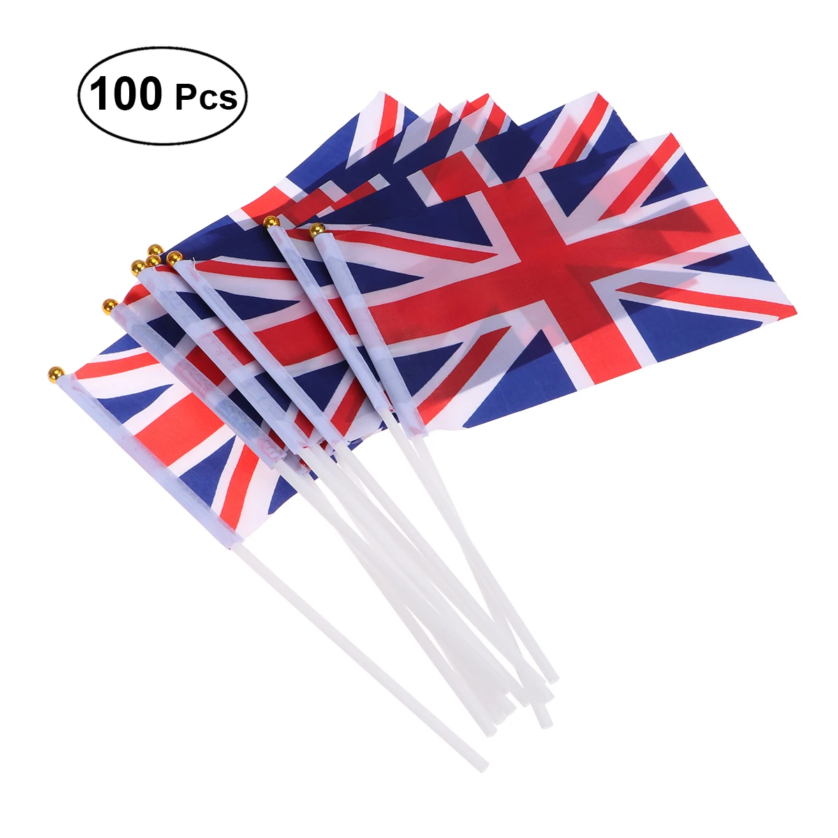 

100pcs Union Jack Hand Waving Flag Royal Jubilee UK GB Great Britain Flags British Hand Flag 8 Union Jack Hand Held Waving Flag
