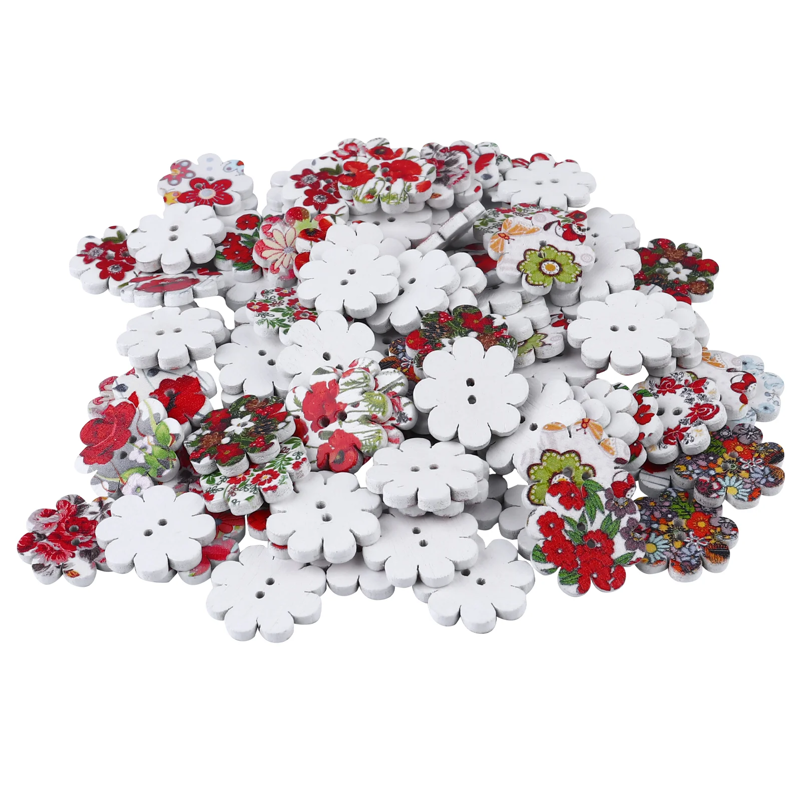 200Pcs Plum Flower Shaped Painted Buttons Creative Button DIY Accessories 
200Pcs Plum Flower Shaped Painted Buttons Creative Button DIY Accessories