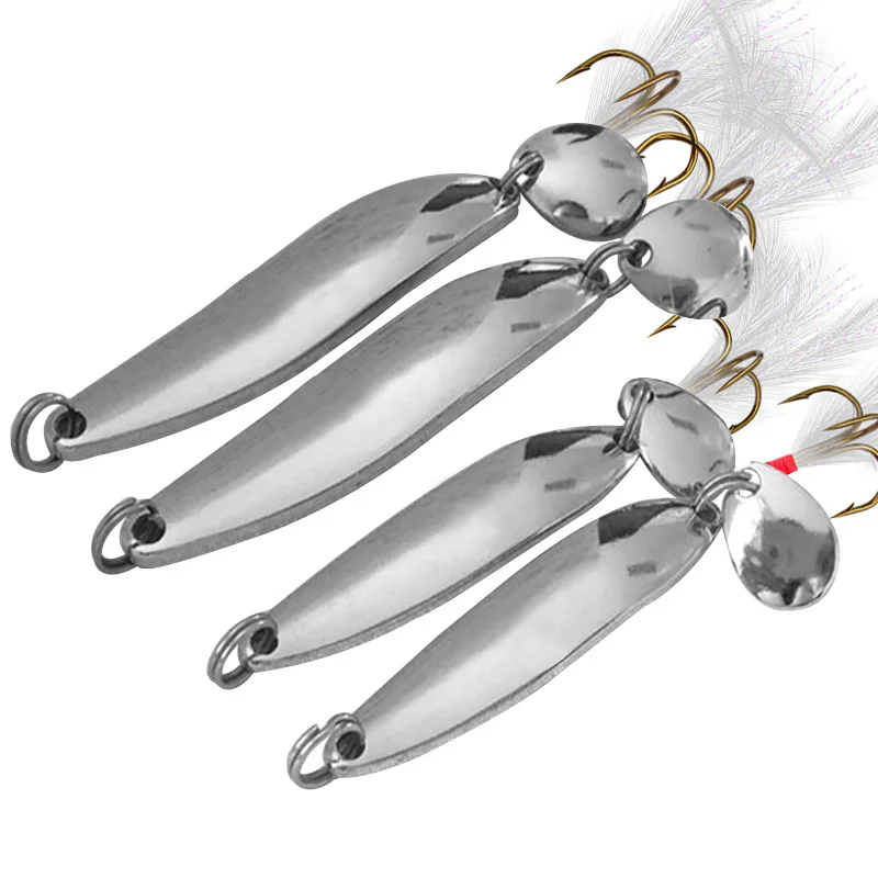 4Pcs 5/7/10/13g Silver Metal Spinner Spoon Trout Fishing Lure Hard Bait Sequins Noise Paillette Artificial Sequins Spinner
4Pcs 5/7/10/13g Silver Metal Spinner Spoon Trout Fishing Lure Hard Bait Sequins Noise Paillette Artificial Sequins Spinner