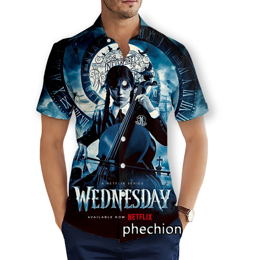 phechion Summer Mens Short Sleeve Beach Shirts Wednesday Addams 3D Print Casual Shirts Fashion Streetwear Men Tops X139
phechion Summer Mens Short Sleeve Beach Shirts Wednesday Addams 3D Print Casual Shirts Fashion Streetwear Men Tops X139