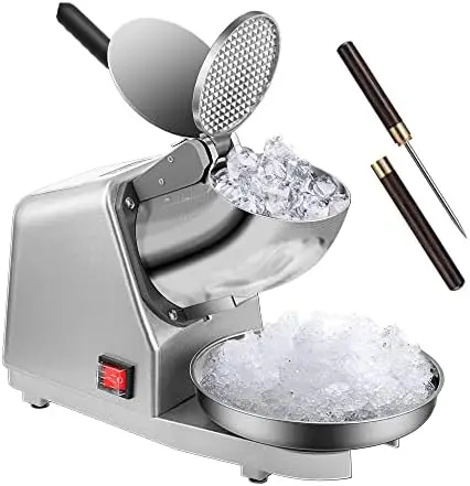 Blades Ice Crusher Shaver Snow Cone Maker Machine Silver 143lbs/hr with Ice Pick for Home and Use
Blades Ice Crusher Shaver Snow Cone Maker Machine Silver 143lbs/hr with Ice Pick for Home and Use