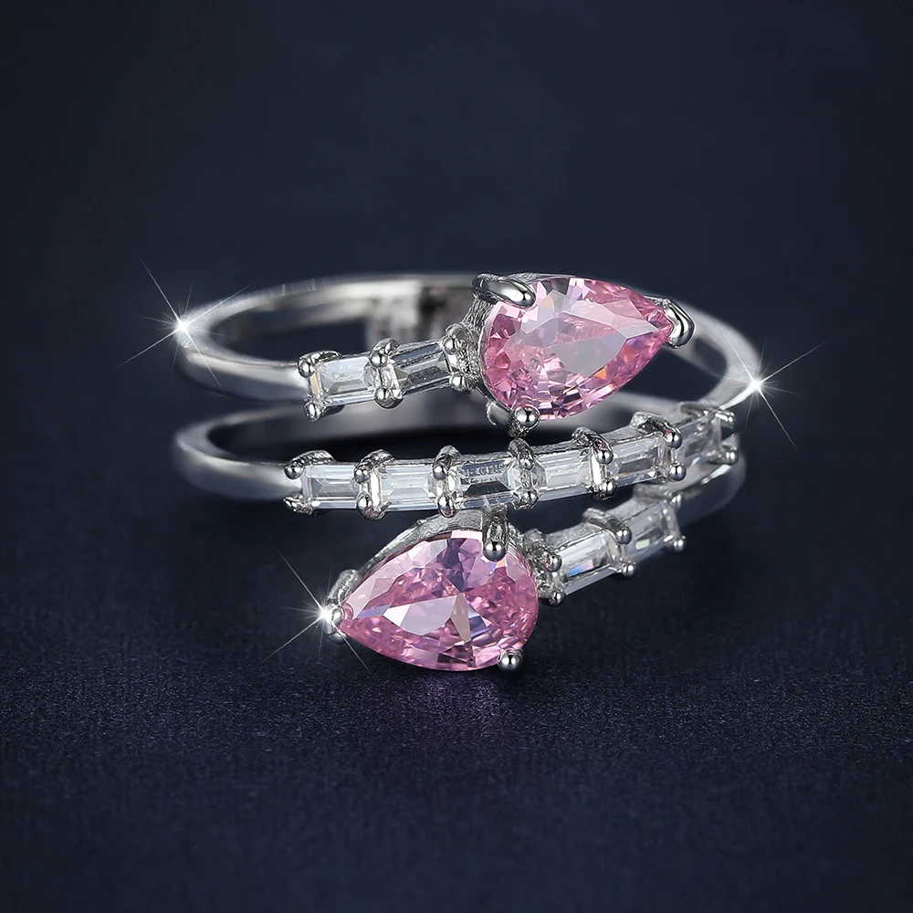 Temperament Multi-layer Clear Pink Zircon Stone Ring for Women Pear Cut Teardrop Party Cocktail Wedding Rings Luxury Jewelry
Temperament Multi-layer Clear Pink Zircon Stone Ring for Women Pear Cut Teardrop Party Cocktail Wedding Rings Luxury Jewelry