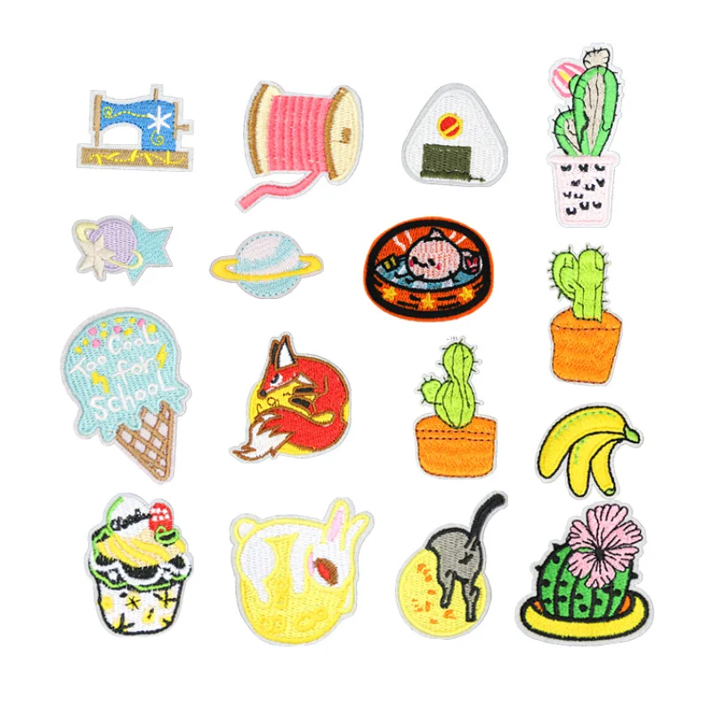 50pcs/Lot Luxury Embroidery Patch Ice Cream Drink Cactus Banana Thread Ball Sewing Machine Star Fox Clothing Decoration Craft
50pcs/Lot Luxury Embroidery Patch Ice Cream Drink Cactus Banana Thread Ball Sewing Machine Star Fox Clothing Decoration Craft