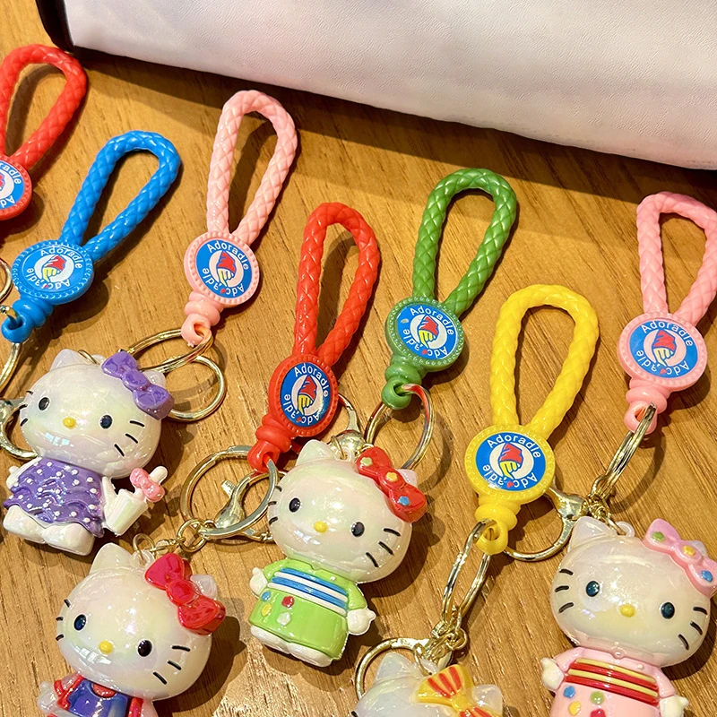 Брелок Kawaii с милым мультяшным котиком Kt креативный брелок для автомобиля модный