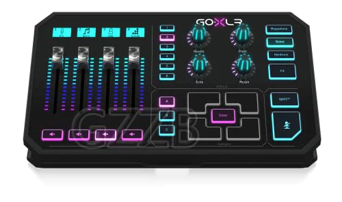 

TC Helicon Go XLR Revolutionary Online Broadcaster Platform with 4-Channel Mixer Motorized Faders Sound Board and Vocal Effects