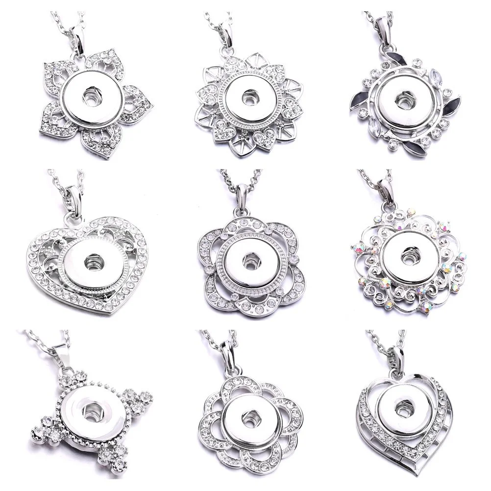 10pcs Heart Love Flower Shape Crystal Snap Button Necklace 18mm Metal Snaps Buttons Pendant Necklaces For Women Jewelry
10pcs Heart Love Flower Shape Crystal Snap Button Necklace 18mm Metal Snaps Buttons Pendant Necklaces For Women Jewelry