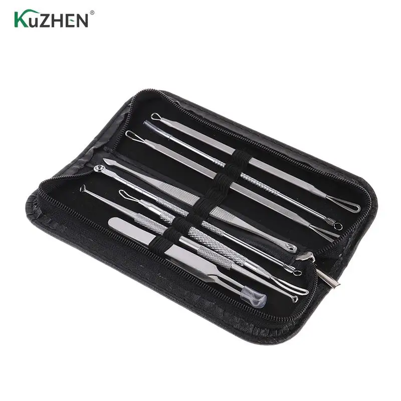 8Pcs Stainless Steel Blackhead Remover Kit Professional Blackhead Acne Comedone Pimple Blemish Extractor Beauty Tool With Bag
8Pcs Stainless Steel Blackhead Remover Kit Professional Blackhead Acne Comedone Pimple Blemish Extractor Beauty Tool With Bag