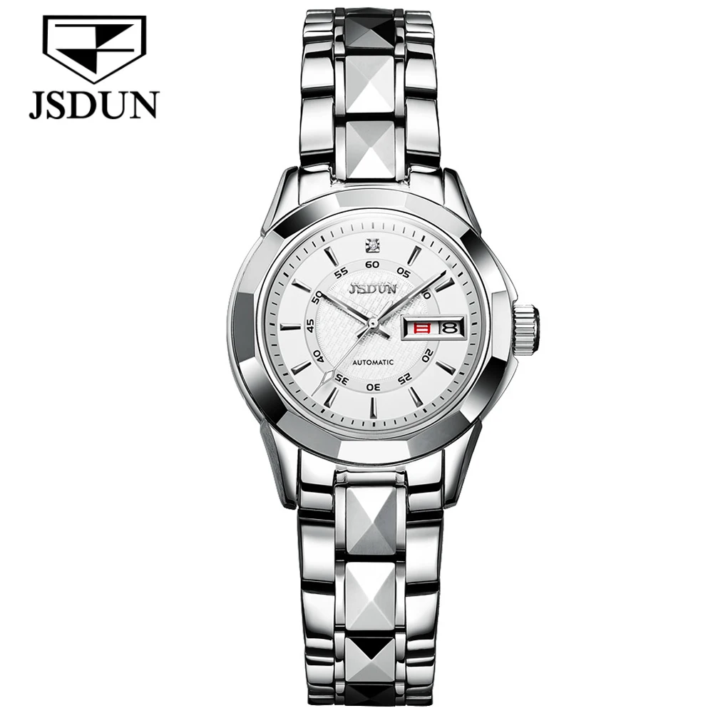 JSDUN Ladies Watch Automatic Wristwatch Female Mechanical Watches Women Fashion Luxury Diamond Sapphire Silver Japan Movement
JSDUN Ladies Watch Automatic Wristwatch Female Mechanical Watches Women Fashion Luxury Diamond Sapphire Silver Japan Movement