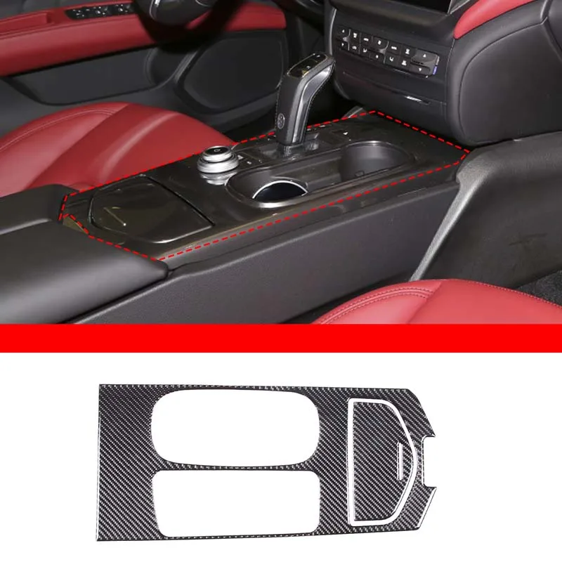 

For Maserati Ghibli III (M157) 2014-2015 Car Central Control Gear Panel Sticker Soft Carbon Fiber Decorative Accessories LHD