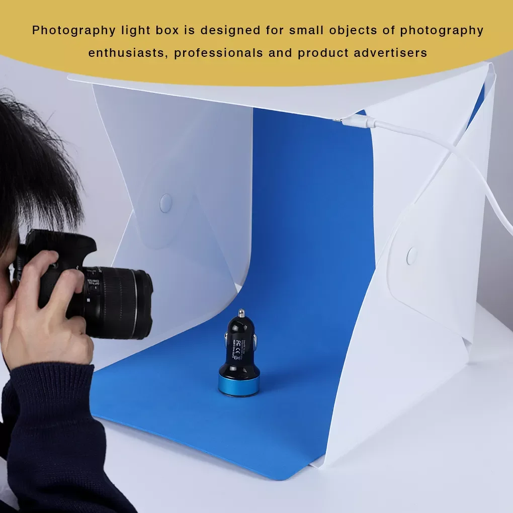 6 Backdrops Mini Folding Light Box Photography Photo Studio Box With Dual LED Strip Lights For Small Articles Photographys
6 Backdrops Mini Folding Light Box Photography Photo Studio Box With Dual LED Strip Lights For Small Articles Photographys