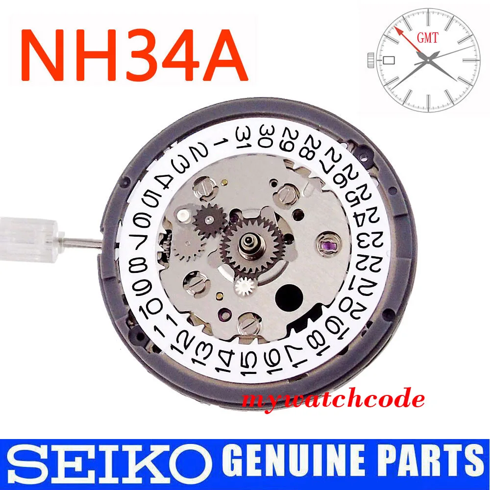Genuine GMT NH34A 24 Jewels Mechanical Left Hand Automatic Watch Movement Stem 9 o'clock Crown White Date Wheel
Genuine GMT NH34A 24 Jewels Mechanical Left Hand Automatic Watch Movement Stem 9 o'clock Crown White Date Wheel