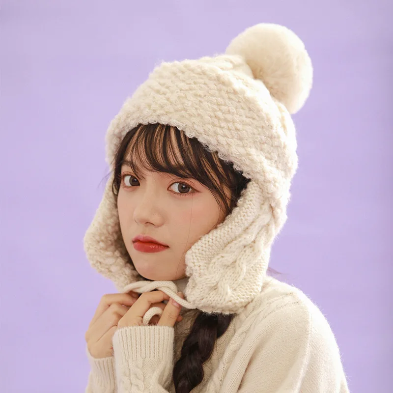 Hat women's autumn and winter Korean sweet and cute ear protection wool hat warm cycling Lei Feng hat soft girl hair ball knitte
Hat women's autumn and winter Korean sweet and cute ear protection wool hat warm cycling Lei Feng hat soft girl hair ball knitte