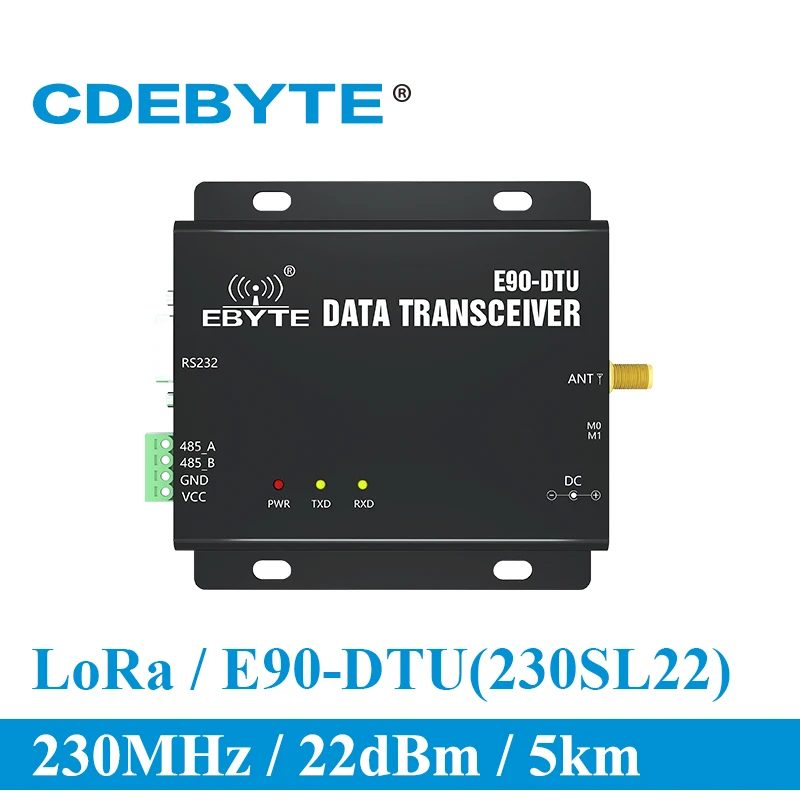 SX1262 Lora 230Mhz 22dBm 5Km Range 0.3k~15.6kbps RS232 RS485 Wireless Lora Modem E90-DTU(230SL22)
SX1262 Lora 230Mhz 22dBm 5Km Range 0.3k~15.6kbps RS232 RS485 Wireless Lora Modem E90-DTU(230SL22)
