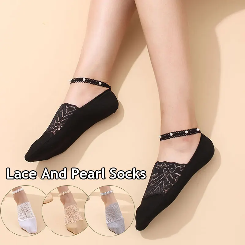Korean Women Socks Pearl Summer Ankle Socks Short Boat Socks Lace Breathable Thin Sock Transparent Flower Print Socks Girl Style 
Korean Women Socks Pearl Summer Ankle Socks Short Boat Socks Lace Breathable Thin Sock Transparent Flower Print Socks Girl Style