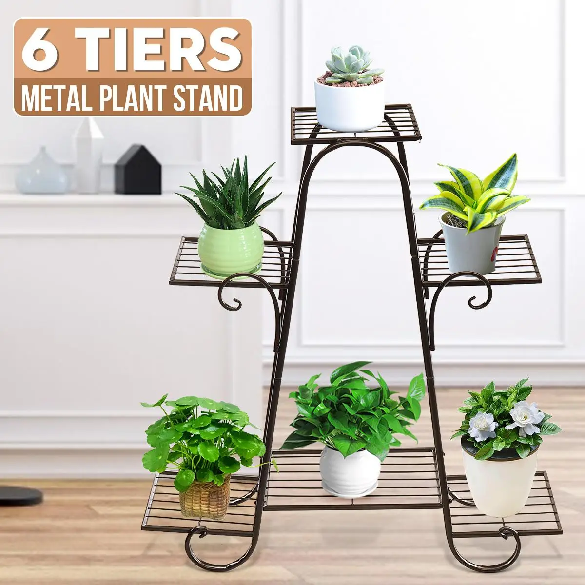 6 Tiers Metal Flower Rack Plant Stand Multi Flower Stand Shelves Bonsai Display Shelf Yard Garden Patio Balcony Pot Plant Stand
6 Tiers Metal Flower Rack Plant Stand Multi Flower Stand Shelves Bonsai Display Shelf Yard Garden Patio Balcony Pot Plant Stand