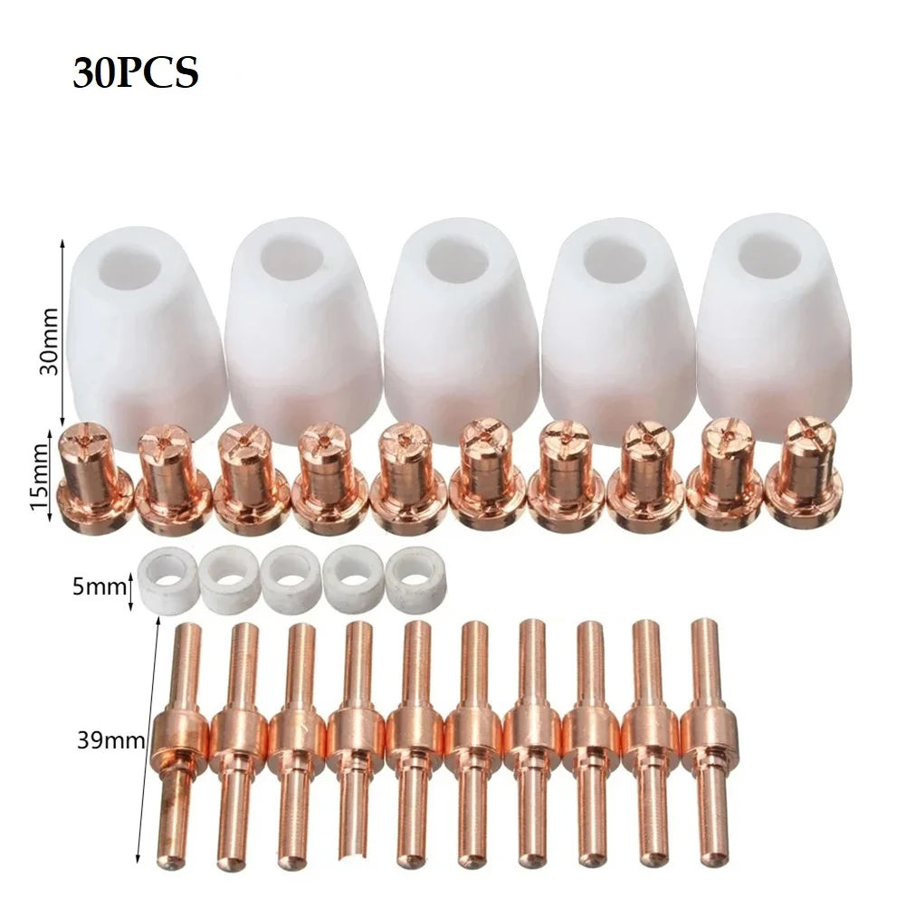 30pcs Air Plasma Cutter LG-40 PT-31 Torch Accessories Electrode Tip Nozzles Kit For Plasma Cutting Machines Tools
30pcs Air Plasma Cutter LG-40 PT-31 Torch Accessories Electrode Tip Nozzles Kit For Plasma Cutting Machines Tools
