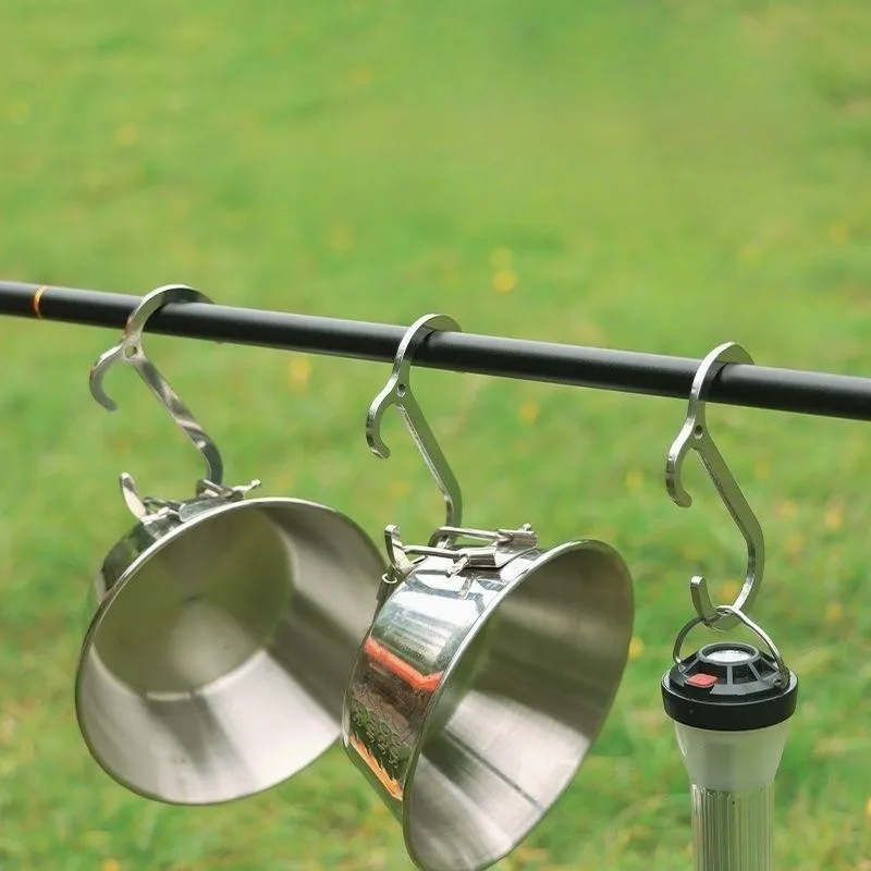 Outdoor Stainless Steel Hook Not Easy To Slide Multi-purpose Lightweight S-shape Hook Camping Accessories Gadget
Outdoor Stainless Steel Hook Not Easy To Slide Multi-purpose Lightweight S-shape Hook Camping Accessories Gadget