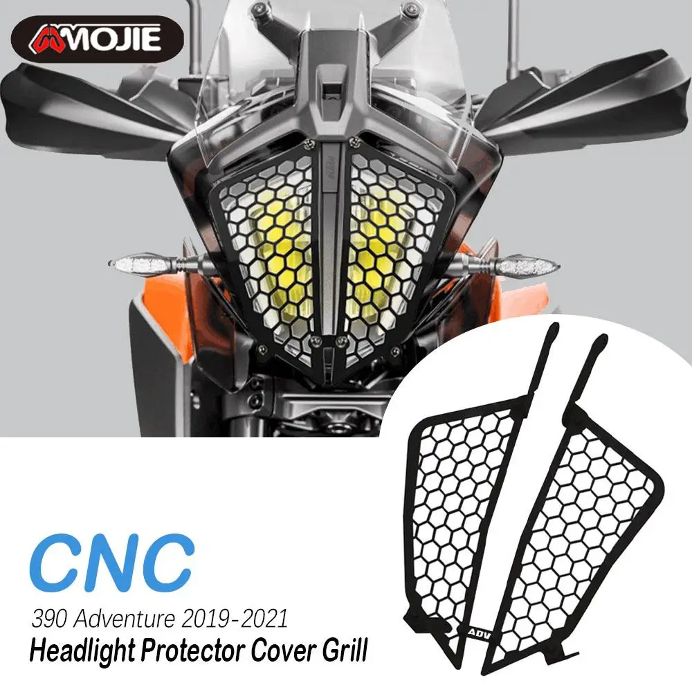 

For 390 Adventure 390 ADV 2019 2020 2021 2022 2023 Motorcycle Headlight Headlamp Protector Grille Guard Cover Accessories 390ADV