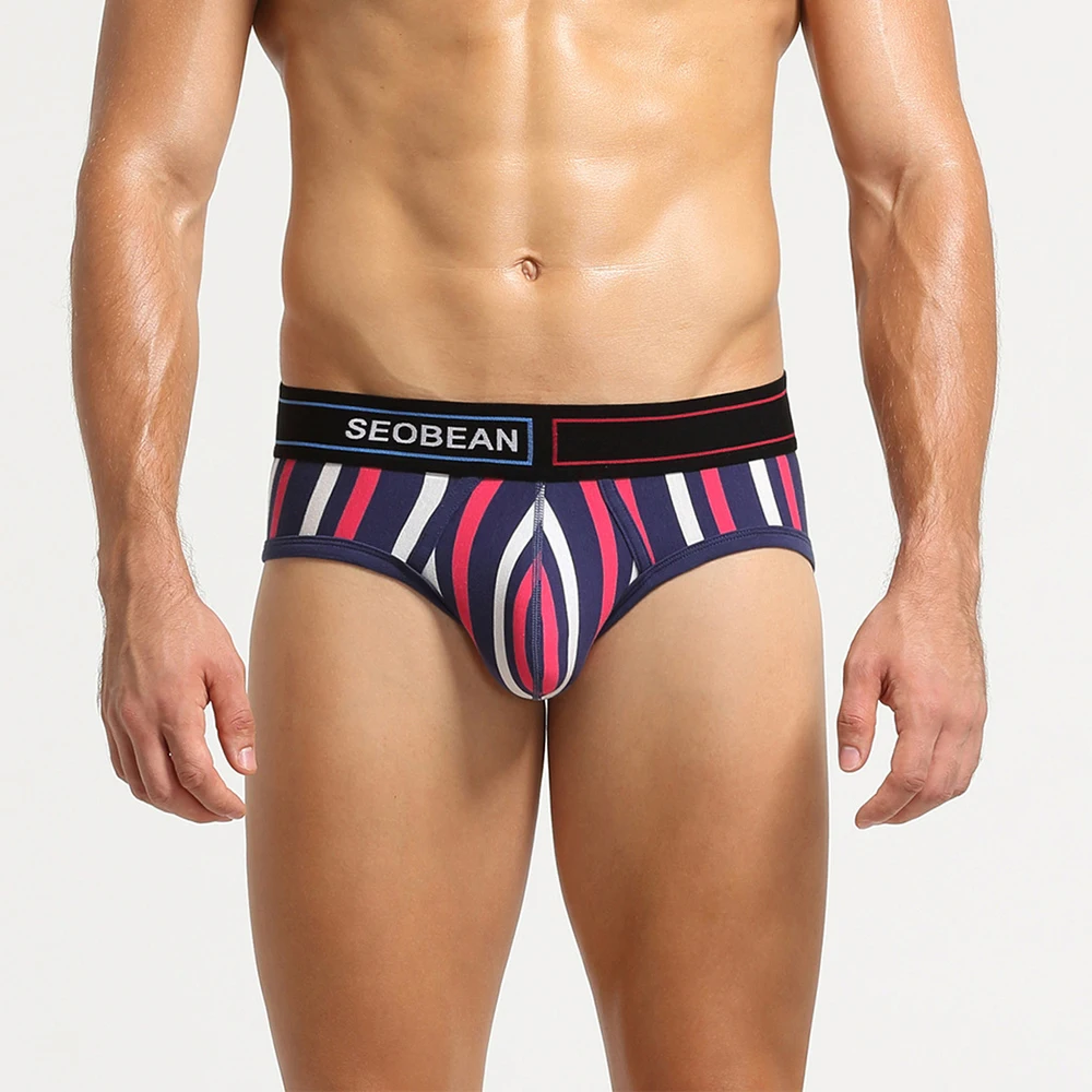 Men Sexy Briefs Stripe Printed Underwear Man Comfortable Soft Breathable Underpants Hombre Low Waist U Convex Pouch Lingerie
Men Sexy Briefs Stripe Printed Underwear Man Comfortable Soft Breathable Underpants Hombre Low Waist U Convex Pouch Lingerie