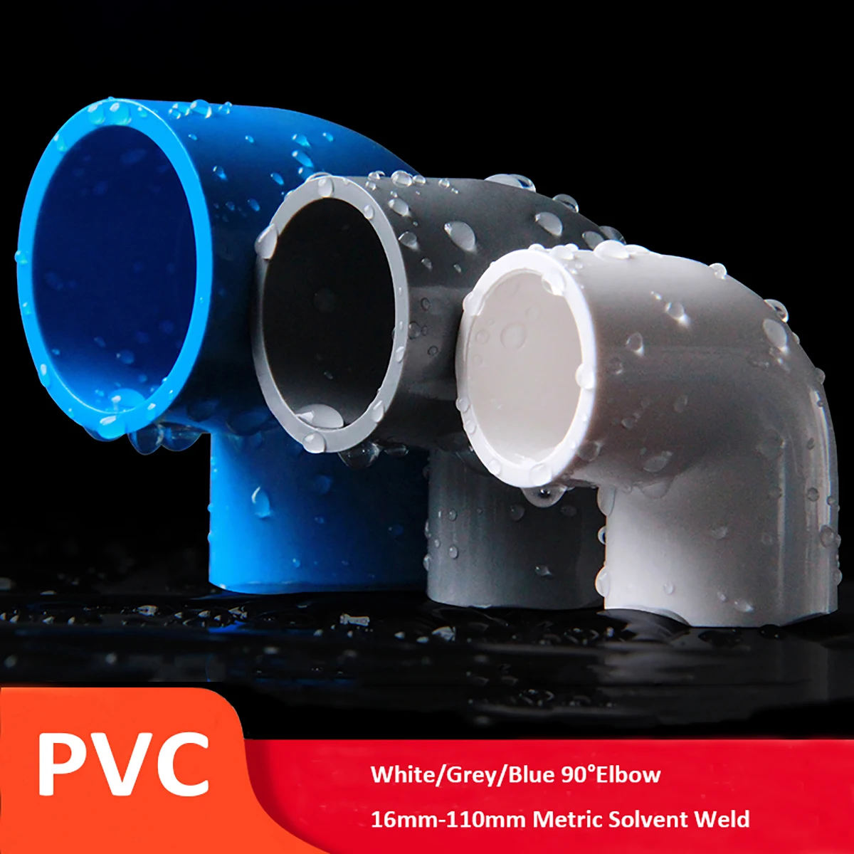 1Pcs PVC 90° Elbow Metric Solvent Weld Pressure Pipe Fitting Connector Aquarium Pond Garden DIY 16,20,25,32,40,50,63,75,90,110mm
1Pcs PVC 90° Elbow Metric Solvent Weld Pressure Pipe Fitting Connector Aquarium Pond Garden DIY 16,20,25,32,40,50,63,75,90,110mm