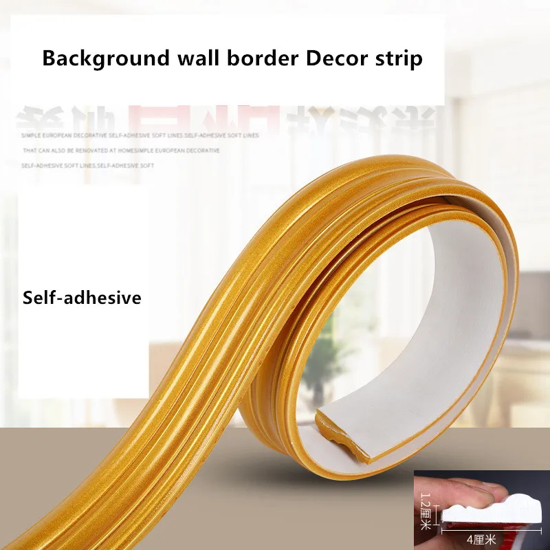 European style TV background wall border Decor strip Imitation plaster Tape PVC self-adhesive photo frame border soft lines
European style TV background wall border Decor strip Imitation plaster Tape PVC self-adhesive photo frame border soft lines