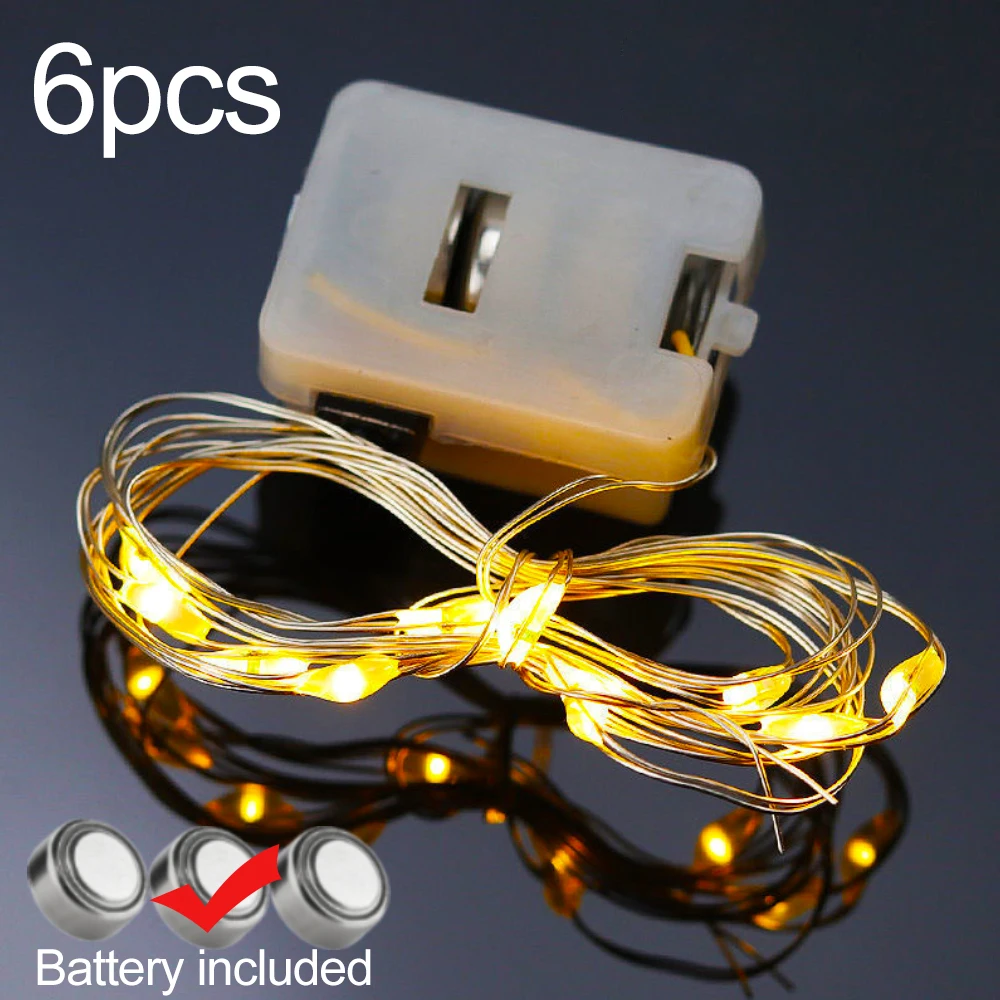 6pcs 2M 1M Copper Wire LED String Light With Battery Holiday Lighting Fairy Garland For Christmas Tree Wedding Party Decoration
6pcs 2M 1M Copper Wire LED String Light With Battery Holiday Lighting Fairy Garland For Christmas Tree Wedding Party Decoration