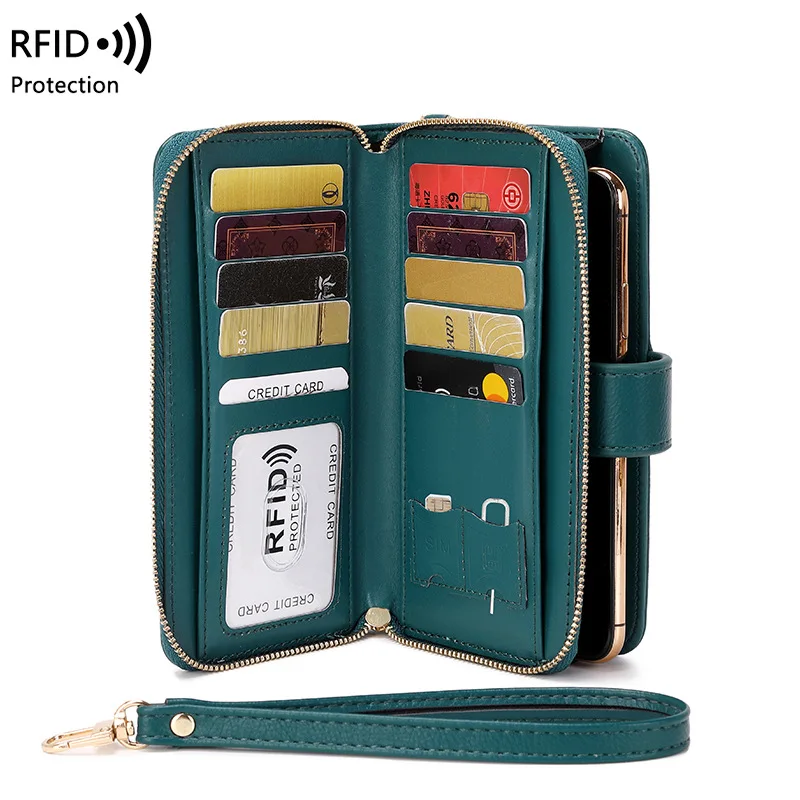 Fashion Retro Women Wallet RFID Anti-theft Long Zipper Coin Purse Pouch Large Capacity Ladies Clutch Bag Female Card Holder
Fashion Retro Women Wallet RFID Anti-theft Long Zipper Coin Purse Pouch Large Capacity Ladies Clutch Bag Female Card Holder
