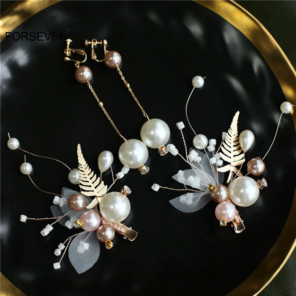 Bride Wedding Hair Jewelry Accessories Fairy Pearls Hair Pins and Clips Pendant Earrings Beaded Headpieces for Women Party
Bride Wedding Hair Jewelry Accessories Fairy Pearls Hair Pins and Clips Pendant Earrings Beaded Headpieces for Women Party