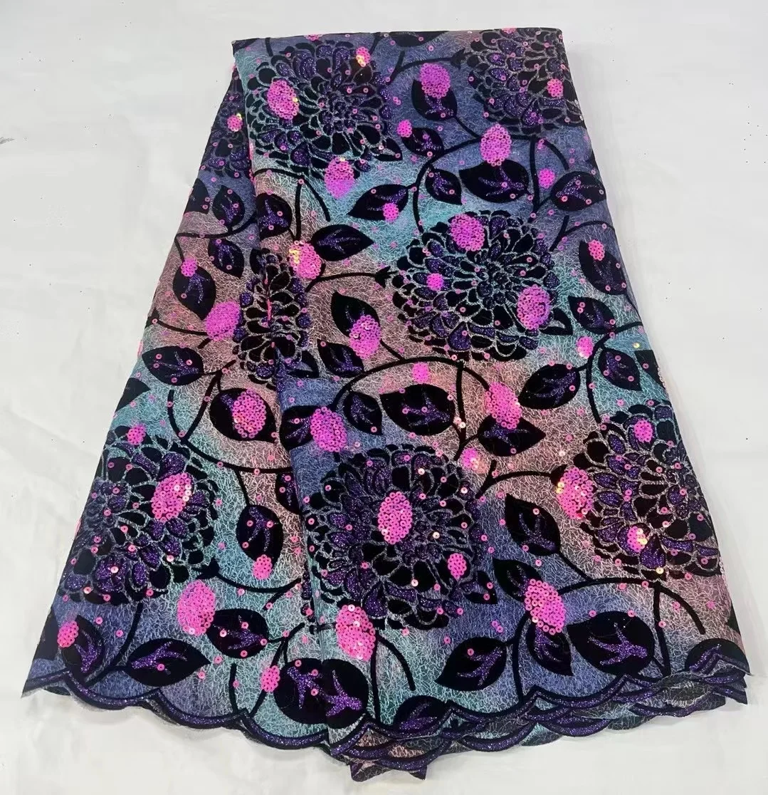 African Lace Fabric 2022 purple French Velvet Lace Fabric Bridal High Quality Sequins Net Tulle Lace For Women Dresses
African Lace Fabric 2022 purple French Velvet Lace Fabric Bridal High Quality Sequins Net Tulle Lace For Women Dresses