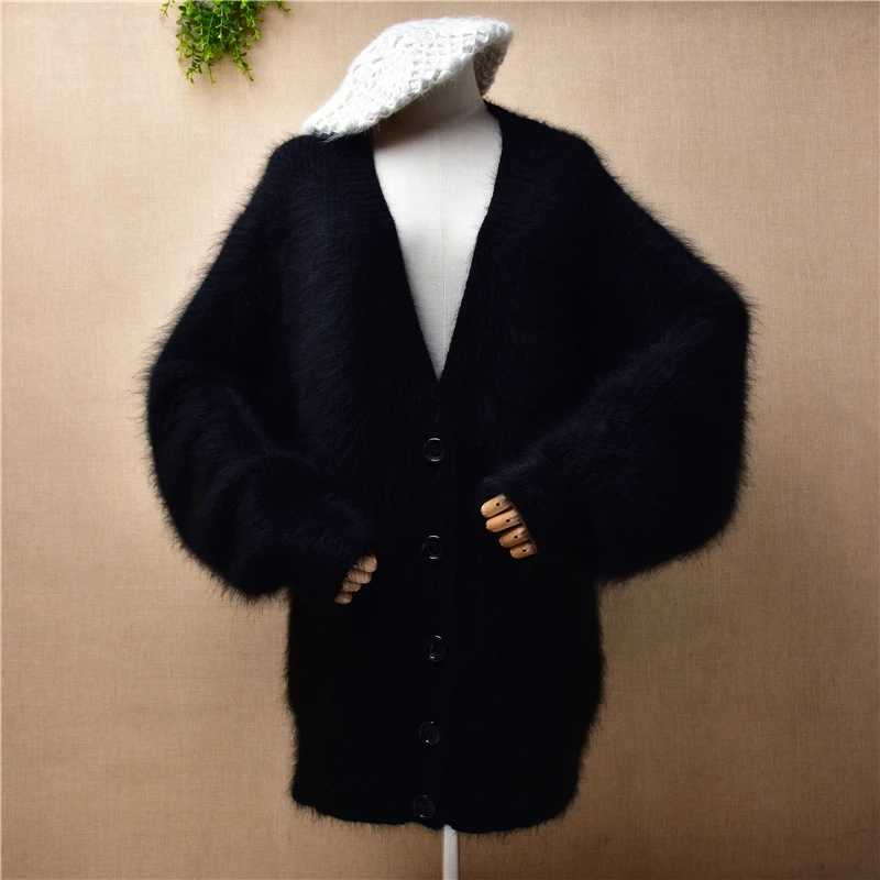 female women autumn winter clothing mink cashmere knitted long batwing sleeves v-neck loose cardigan angora fur coat sweater top
female women autumn winter clothing mink cashmere knitted long batwing sleeves v-neck loose cardigan angora fur coat sweater top