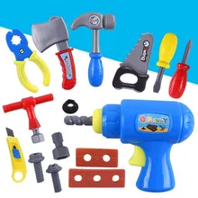 Kids Toys Simulation Repair Tools DIY Set Plastic Screwdriver Drill Hammer Tongs Maintenance Tool Baby Pretend Play Toy