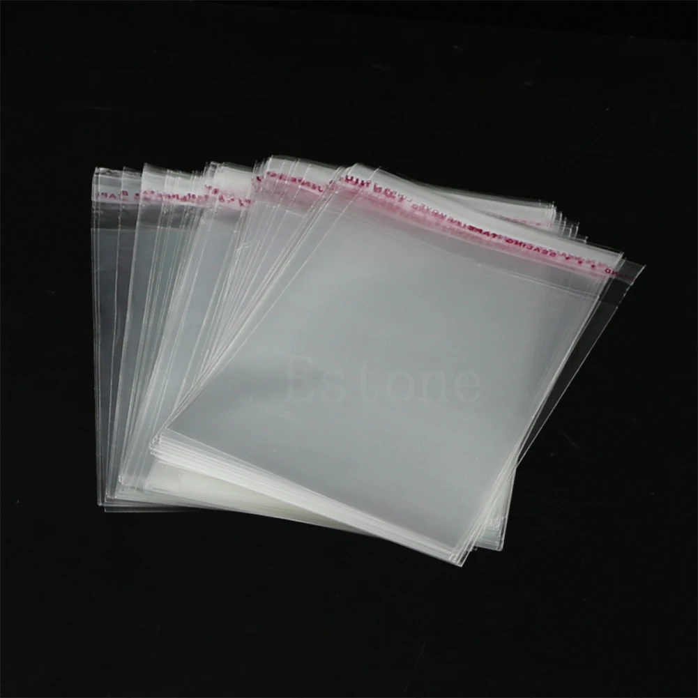 

652F 100pcs 16x24cm Packaging Poly Self Adhesive bags Plastic OPP Clear Pack Jewelry