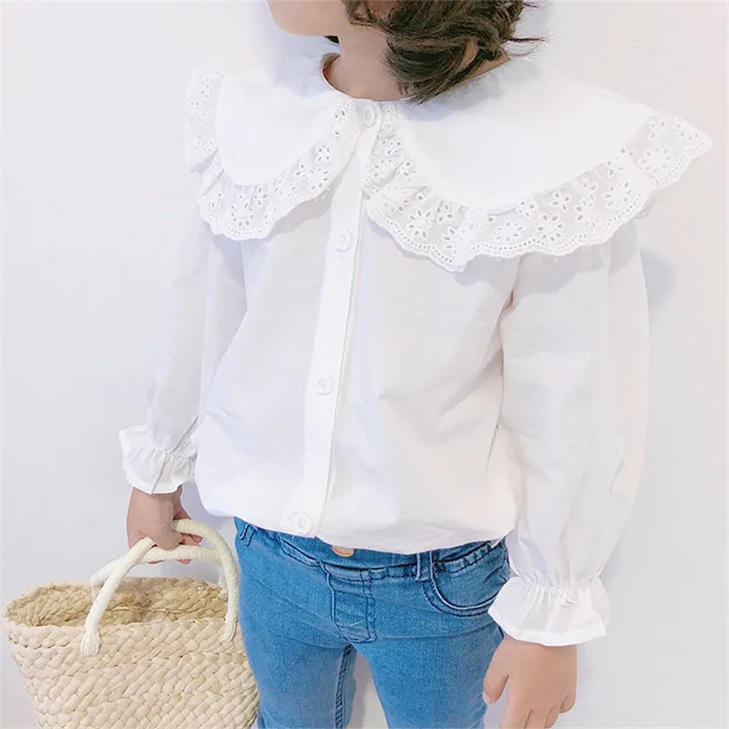 2022 Spring New Girls Kids Top Clothes Turn-Down Collar Girls White Long Sleeve Blouses Cute Baby Girls Shirts Korean Kids Tee
2022 Spring New Girls Kids Top Clothes Turn-Down Collar Girls White Long Sleeve Blouses Cute Baby Girls Shirts Korean Kids Tee