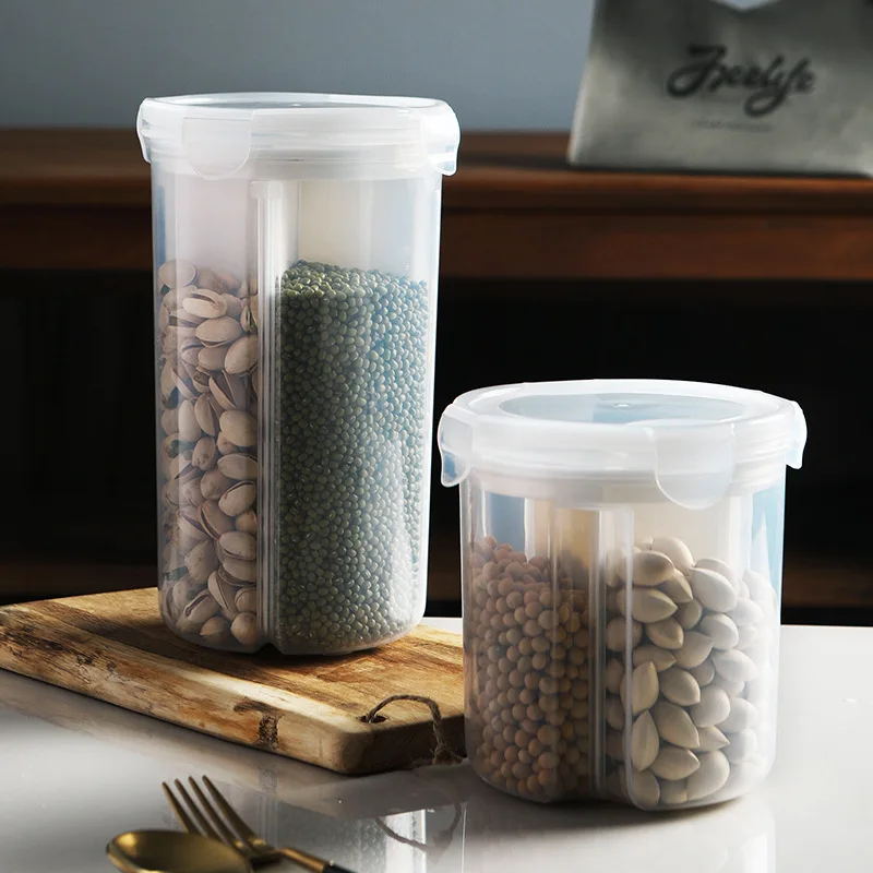 4 Grids Food Dispenser Transparent Kitchen Grain Legumes Storage Cans Sealed Moisture Proof Storage Container Kitchen Organiza
4 Grids Food Dispenser Transparent Kitchen Grain Legumes Storage Cans Sealed Moisture Proof Storage Container Kitchen Organiza