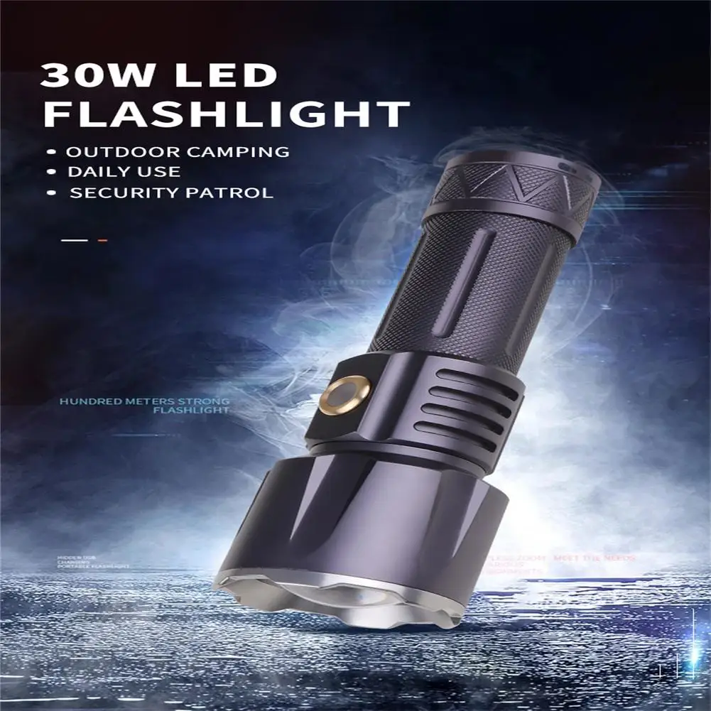 30w Led White Light Flashlight Type-c Rechargeable Long-range 1500m Telescopic Zoom Outdoor Strong Light Torch
30w Led White Light Flashlight Type-c Rechargeable Long-range 1500m Telescopic Zoom Outdoor Strong Light Torch