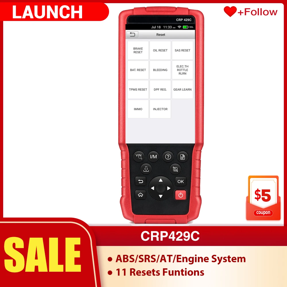 LAUNCH X431 CRP429C OBD OBD2 сканер автомобильные профессиональные диагностические инструменты ENG ABS SRS AT диагностический инструмент с 11 сбросами pk CRP129E
LAUNCH X431 CRP429C OBD OBD2 сканер автомобильные профессиональные диагностические инструменты ENG ABS SRS AT диагностический инструмент с 11 сбросами pk CRP129E