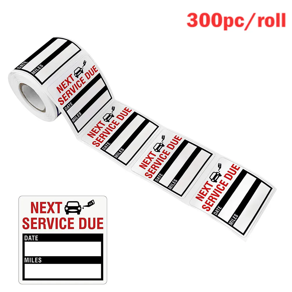 300pcs/roll Oil Change/Service Reminder Stickers Window Sticker Adhesive Labels Car Sticker Automotive Interior Stickers
300pcs/roll Oil Change/Service Reminder Stickers Window Sticker Adhesive Labels Car Sticker Automotive Interior Stickers
