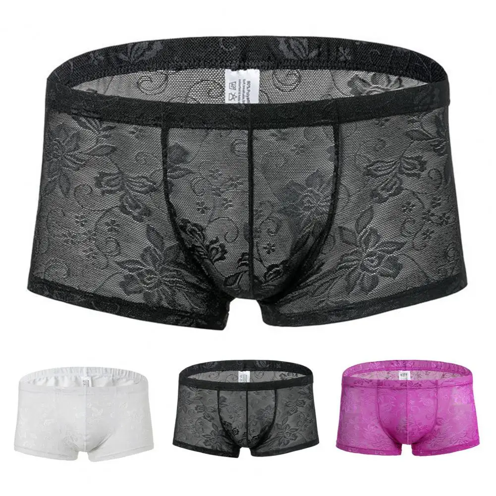 Low-rise Elastic Waistline Men Panties U Convex Thin Seamless Crochet Lace See-through Shorts Briefs Men Shorts Underpants
Low-rise Elastic Waistline Men Panties U Convex Thin Seamless Crochet Lace See-through Shorts Briefs Men Shorts Underpants