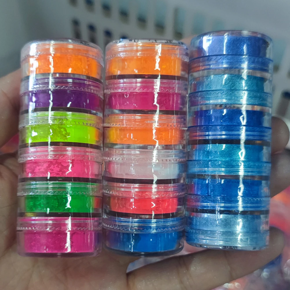 6colors/set Neon Pigment Nail Powder Fluorescent Rubbing Powder Phosphor Nail Polish Dust UV Gel Nail Decorations
6colors/set Neon Pigment Nail Powder Fluorescent Rubbing Powder Phosphor Nail Polish Dust UV Gel Nail Decorations
