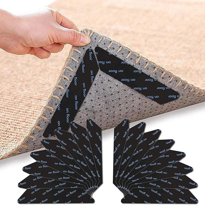 Pack of 8 Carpet Anti-Slip Anti-Curl Patches Reusable Washable Carpet Patches Fixed Stickers Floor Carpet Mats Tape Angled Pads
Pack of 8 Carpet Anti-Slip Anti-Curl Patches Reusable Washable Carpet Patches Fixed Stickers Floor Carpet Mats Tape Angled Pads