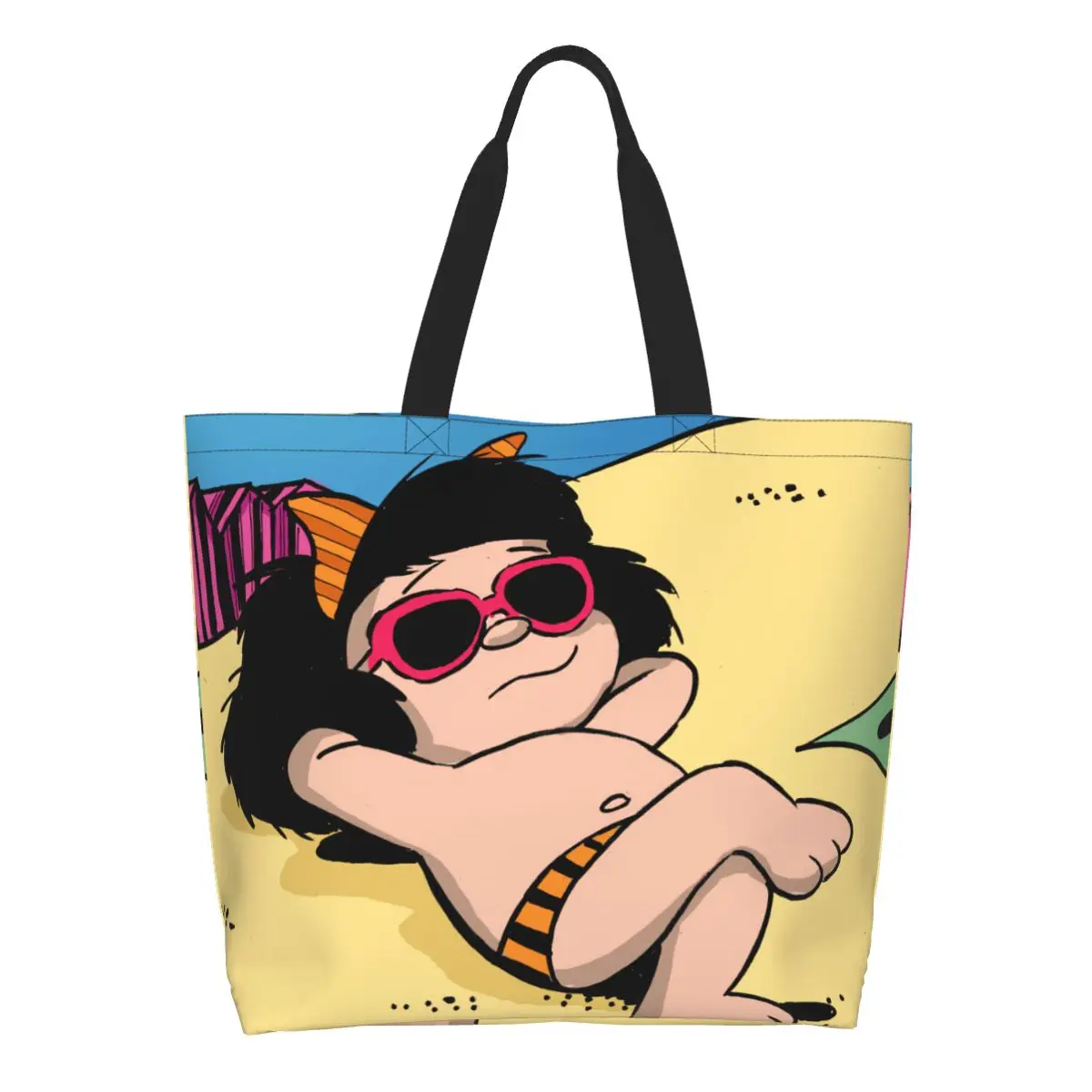 Funny Print Funny Mafalda Summer Time Shopping Tote Bag Reusable Canvas Shoulder Shopper Cartoon Manga Quino Comic Handbag 
Funny Print Funny Mafalda Summer Time Shopping Tote Bag Reusable Canvas Shoulder Shopper Cartoon Manga Quino Comic Handbag