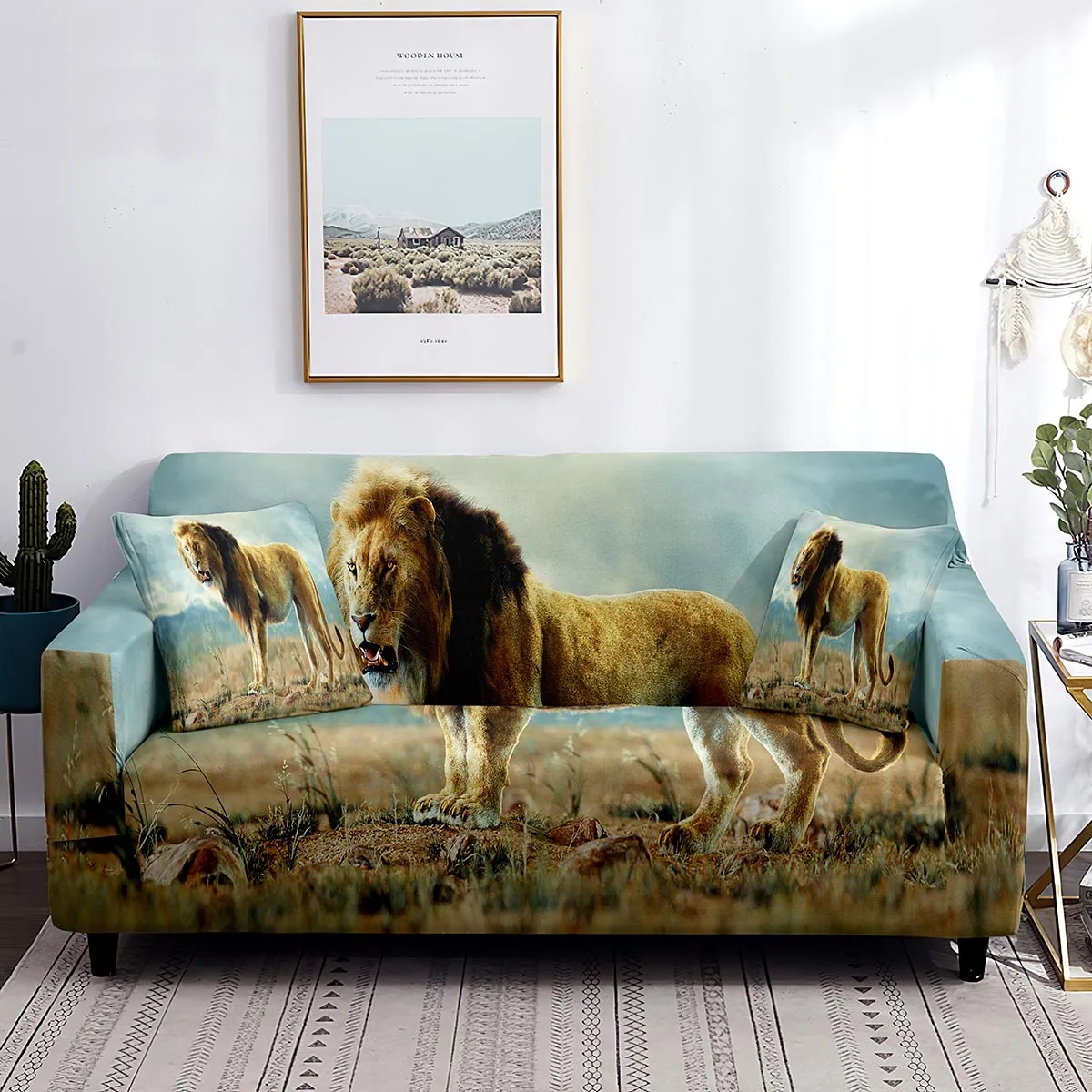 Lion Sofa Cover 3D Animal Print Stretch Couch Cover All-Wrapped Washable Furniture Protector Decor for Living Room Cushion Sofa
Lion Sofa Cover 3D Animal Print Stretch Couch Cover All-Wrapped Washable Furniture Protector Decor for Living Room Cushion Sofa