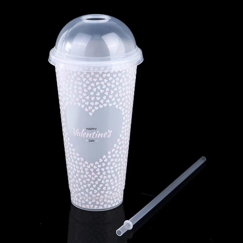 1pc Valentine's Day Straw Cup Water Bottle With Straws Lid Color Changing Cup New
1pc Valentine's Day Straw Cup Water Bottle With Straws Lid Color Changing Cup New